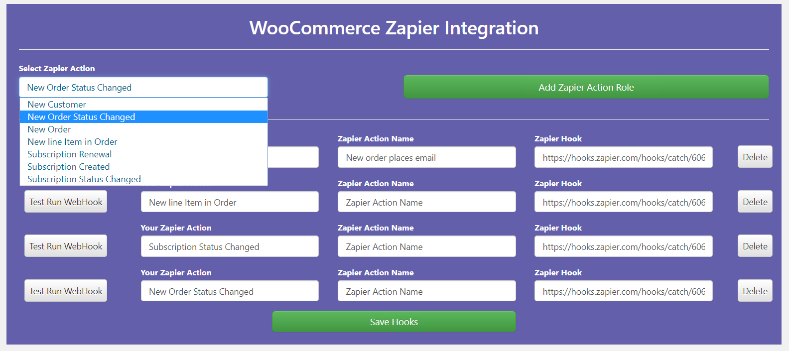 Plugin d'intégration WooCommerce Zapier